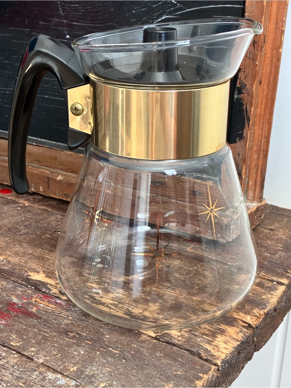 Vintage 1960s Corning 4-Cup “Atomic Starburst” Coffee Carafe – MCM